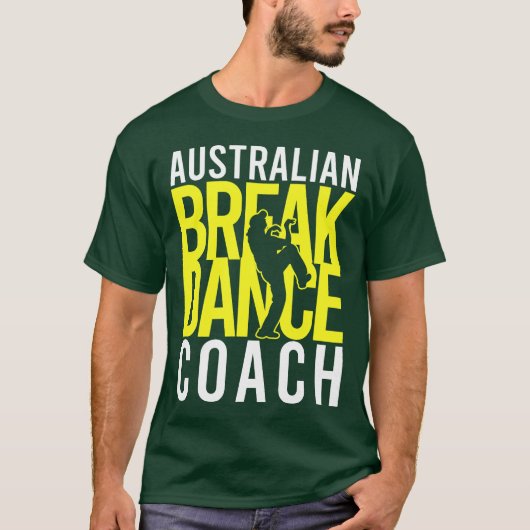 Australische Break Dancer Coach Halloween Kostuum T-shirt (Voorkant)