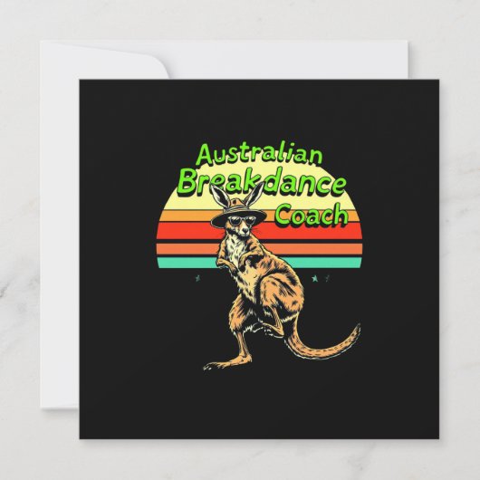 Australische Breakdance Coach Hip Hop & Breakdance Kaart (Voorkant)