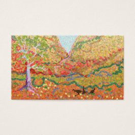 Australische buitenlandschapskunst met kangoeroes visitekaartje