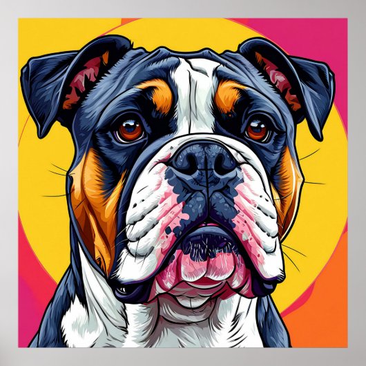 Australische Bulldog hond Poster (Voorkant)