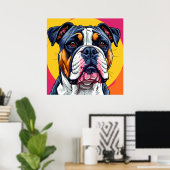 Australische Bulldog hond Poster (Thuiskantoor)