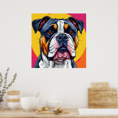 Australische Bulldog hond Poster (Keuken)