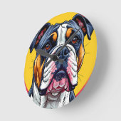 Australische Bulldog hond Ronde Klok (Hoek)