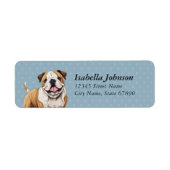 Australische Bulldog retour adreslabels Etiket (Voorkant)