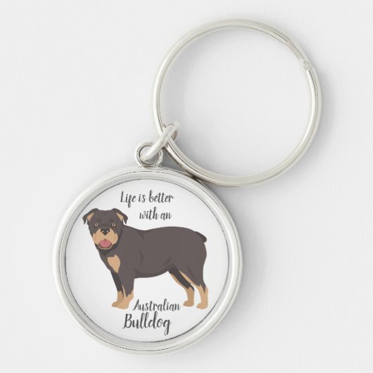 Australische Bulldog Sleutelhanger (Voorkant)