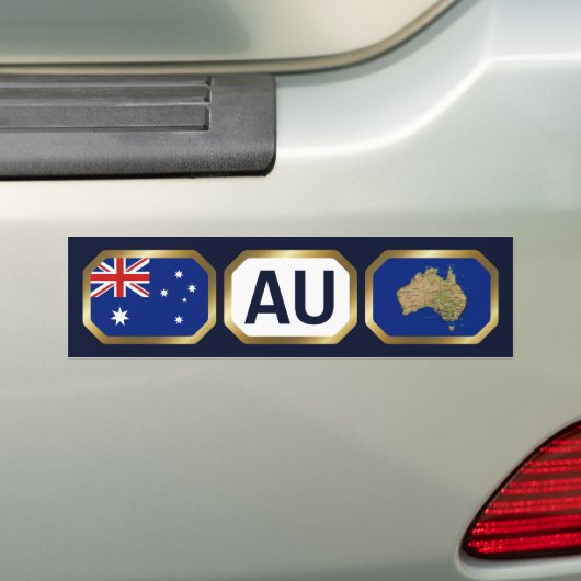 Australische Bumpersticker van de vlaggenkaartcode (Op auto)