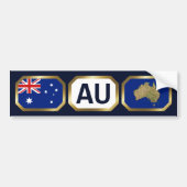 Australische Bumpersticker van de vlaggenkaartcode (Voorkant)