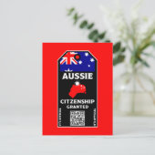 Australische Burger Partij Gefeliciteerd  Briefkaart (Staand voorkant)