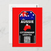 Australische Burger Partij Gefeliciteerd  Briefkaart (Voorkant / Achterkant)