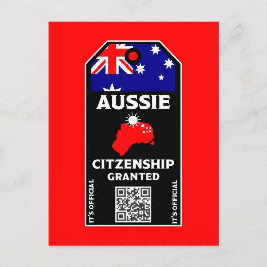 Australische Burger Partij Gefeliciteerd  Briefkaart (Voorkant)