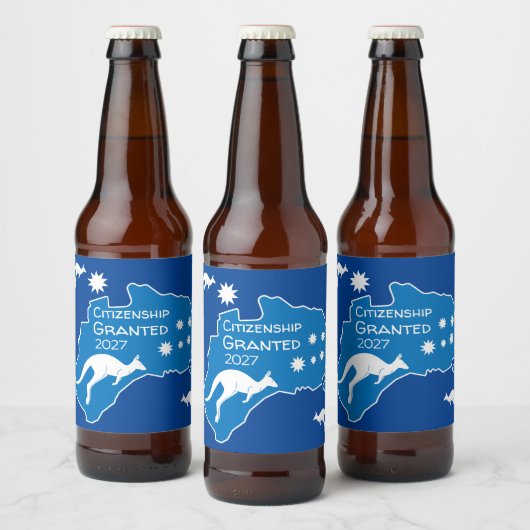 Australische Burgerschap Party Gifts Bier Etiket (Flessen)
