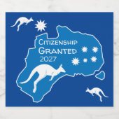 Australische Burgerschap Party Gifts Bier Etiket (Enkel label)