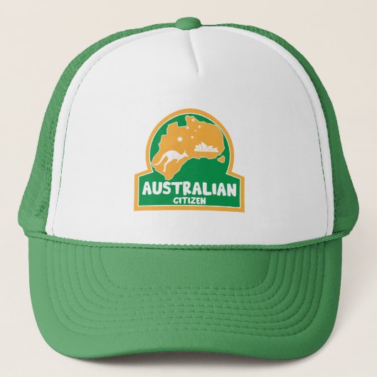 Australische Burgerschap Party Gifts Trucker Pet (Voorkant)