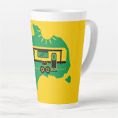 Australische Caravan Kamperen Latte Mok (Rechterhoek)