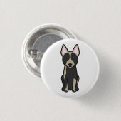 Australische Cartoon voor kattenhonden Ronde Button 3,2 Cm (Voorkant /achterkant)