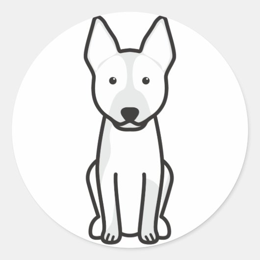 Australische Cartoon voor kattenhonden Ronde Sticker (Voorkant)