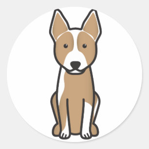 Australische Cartoon voor kattenhonden Ronde Sticker