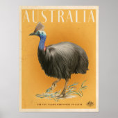 Australische Cassowary-reisposter Poster (Voorkant)