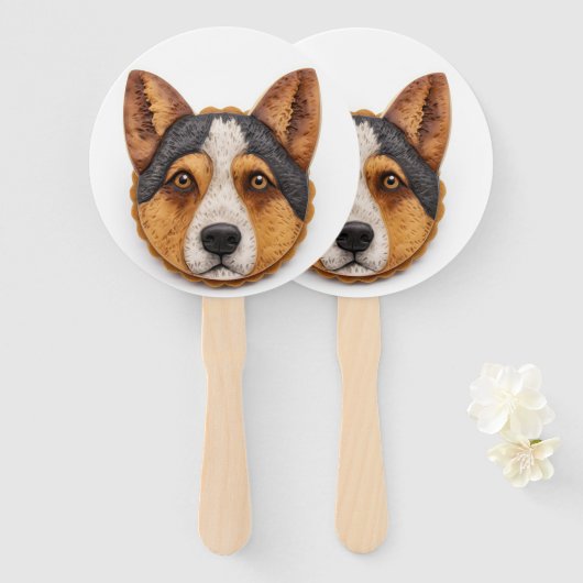 Australische Cattle Dog 3D Geïnspireerd Handwaaier (Voorkant en achterkant)