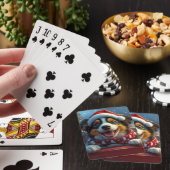 Australische Cattle Dog Roller Coaster Kerstmis Pokerkaarten (Insitu)