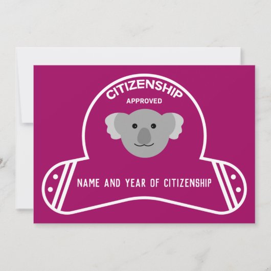 Australische Citizenship Party Cadeau  Bedankkaart (Voorkant)