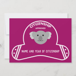 Australische Citizenship Party Cadeau  Bedankkaart