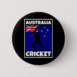 Australische Cricket Fan Vlag Van Australië Cricke Ronde Button 5,7 Cm