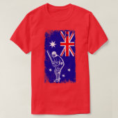 Australische cricket Player T-shirt (Design voorkant)