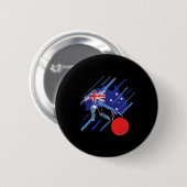 Australische cricketfan of -speler  ronde button 5,7 cm (Voorkant /achterkant)
