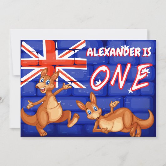 Australische dag van de eerste verjaardag kaart (Voorkant)