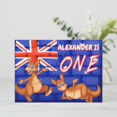 Australische dag van de eerste verjaardag kaart (Staand voorkant)