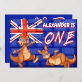 Australische dag van de eerste verjaardag kaart (Voorkant / Achterkant)