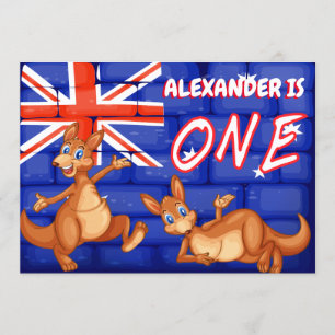 Australische dag van de eerste verjaardag kaart