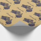 Australische Decoratieve Souvenir Map Gift Wrap Cadeaupapier (Hoek)