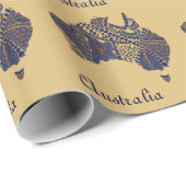 Australische Decoratieve Souvenir Map Gift Wrap Cadeaupapier (Rol Hoek)