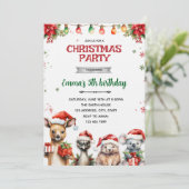 Australische dier Kerstfeest uitnodiging (Staand voorkant)