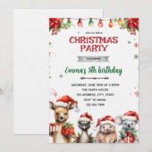 Australische dier Kerstfeest uitnodiging (Voorkant / Achterkant)