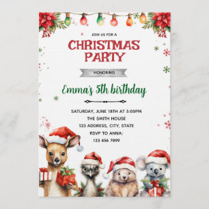 Australische dier Kerstfeest uitnodiging