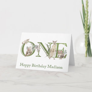 Australische Dieren 1e Eerste Verjaardag Eén Kaart