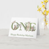 Australische dieren 1e eerste verjaardag kaart (Gele Bloem)