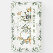 Australische dieren 1e verjaardag welkom achtergro spandoek (Verticaal)