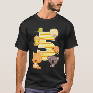 Australische dieren 5e verjaardag Kangaroo Koala P T-shirt
