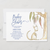 Australische dieren | Baby shower Kangaroo en Joey Kaart (Voorkant)