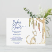 Australische dieren | Baby shower Kangaroo en Joey Kaart (Staand voorkant)