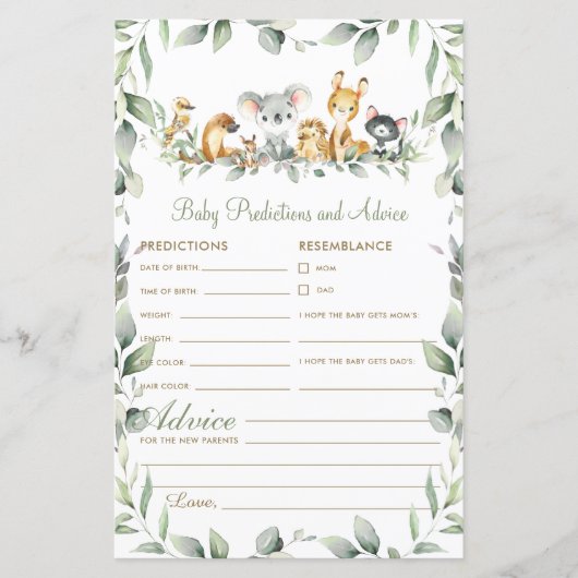 Australische dieren baby voorspellingen en advies (Voorkant)