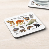 Australische dieren bier onderzetter (Linkerzijde)