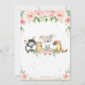 Australische dieren Blush Pink Floral Birthday Bab Bedankkaart (Achterkant)
