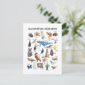 Australische dieren briefkaart (Staand voorkant)