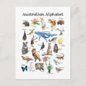 Australische dieren briefkaart (Voorkant)