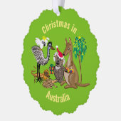 Australische dieren en Santa Koala Ornament Kaart (Links)